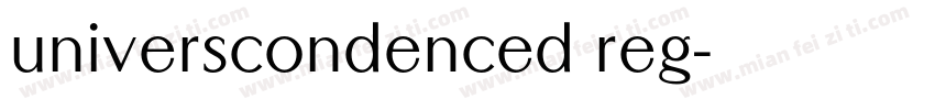 universcondenced reg字体转换